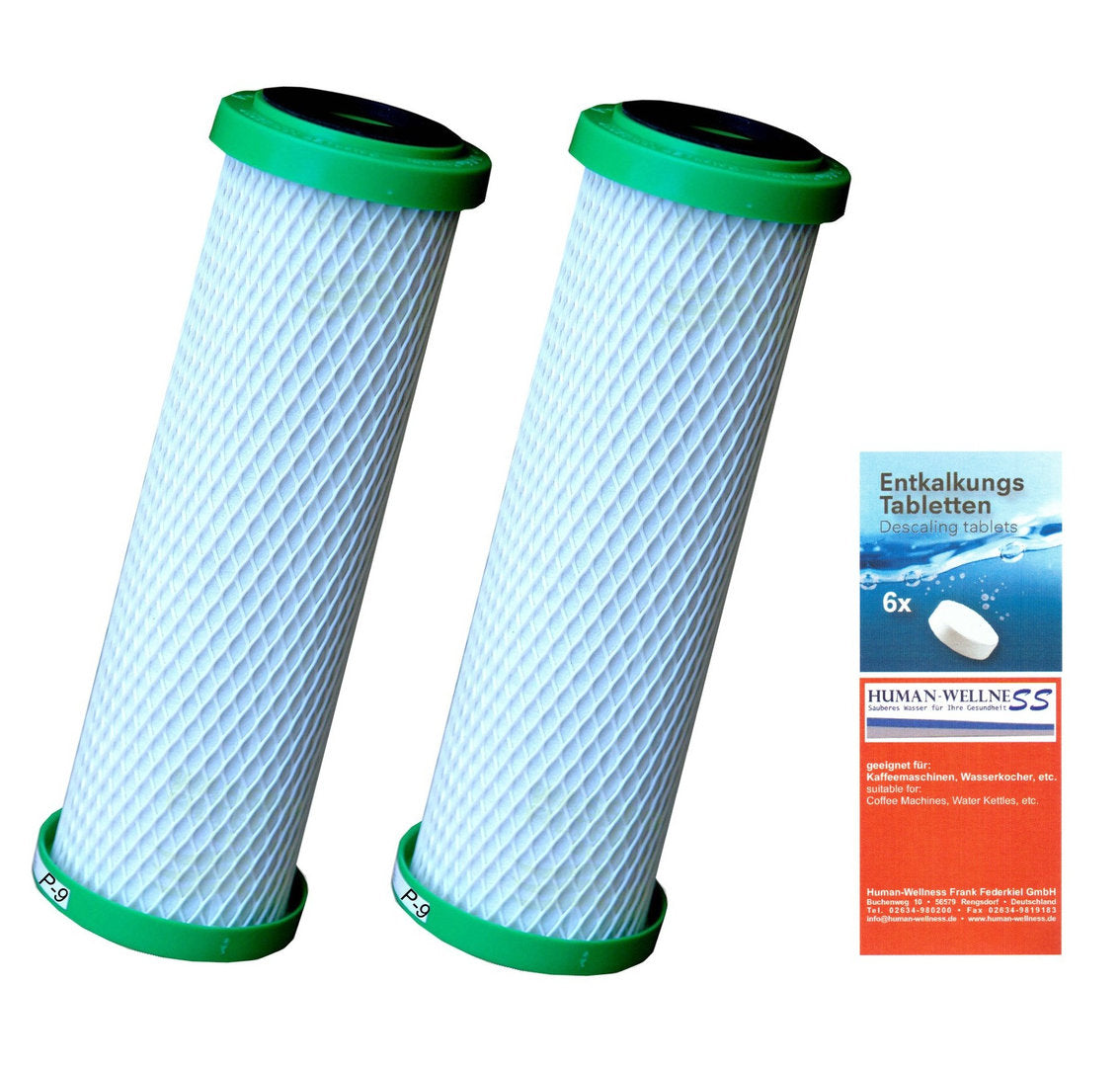 2 x Wasserfilter Carbonit NFP U-9 bessere Filterung + Reinigungstabs zur Desinfizierung