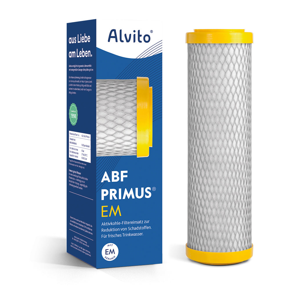 3 x Alvito Wasserfilter ABF Primus EM AquaNevo - Aktivkohle Blockfilter mit Keramik