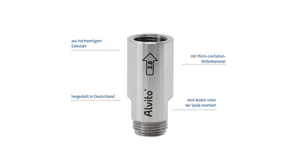Alvito AquaNEVO Wasserwirbler Inline 2.8 - Wasserenergetisierung - 3/8 Zoll