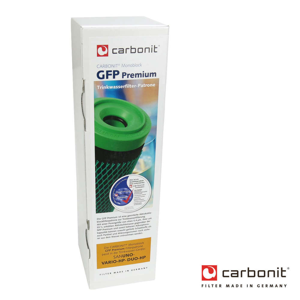 Wasserfilter GFP Premium Carbonit für Sanuno Duo Vario Auftischfilter
