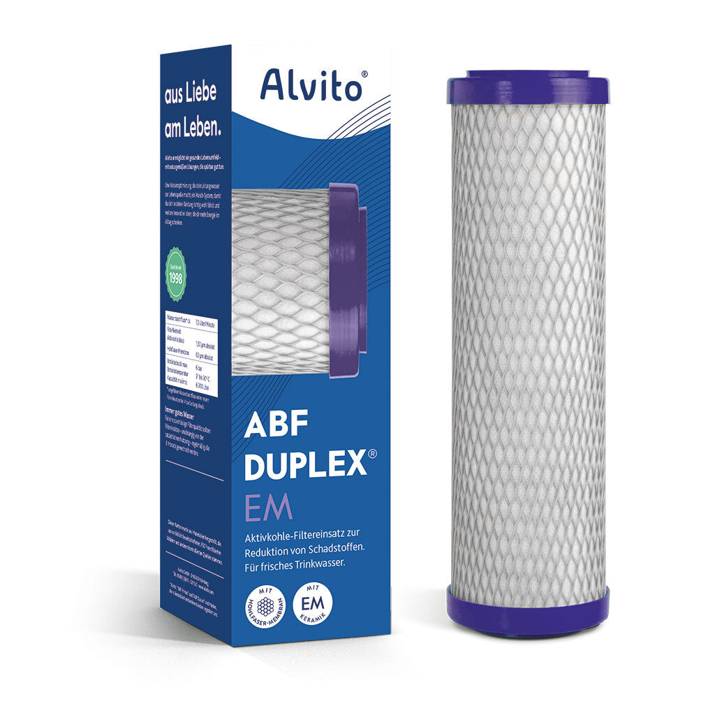 Auftischfilter HW-ATFS-02 aus Edelstahl mit Alvito Duplex EM Wasserfilter mit Hohlfaser Membran