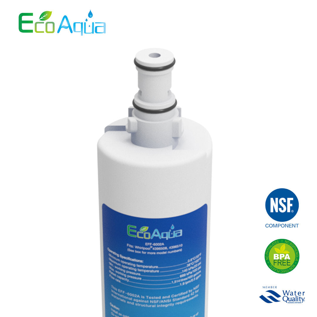 2 x EcoAqua EFF-6002A Wasserfilter für Whirlpool Bauknecht SBS002 SBS003 481281729632
