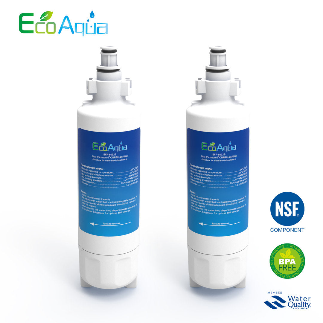 2 x Panasonic Wasserfilter für NR-B53V1-XB NRB53V1 und andere Panasonic Kühlschränke