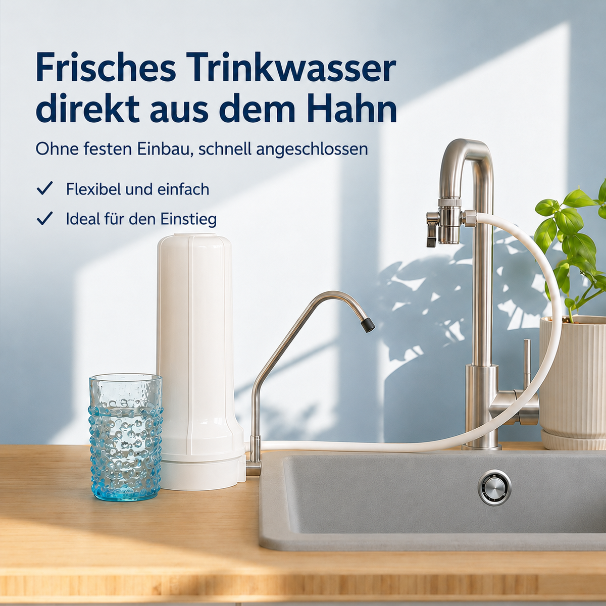 Alvito Auftischfilter BASIC ohne oder mit Filtereinsatz