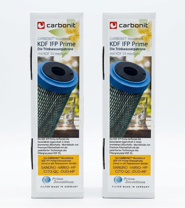 2 x Wasserfilter Carbonit KDF IFP Prime gegen Schwermetalle Blei Kupfer Eisen u.a.