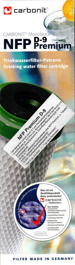 Wasserfilter NFP D-9 Premium Carbonit für Sanuno Duo Vario hoher Durchfluss