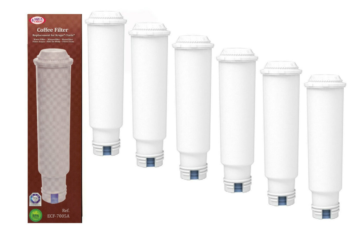 6 x Filterpatrone Aquacrest für Krups Kaffeevollautomat ersetzt F088