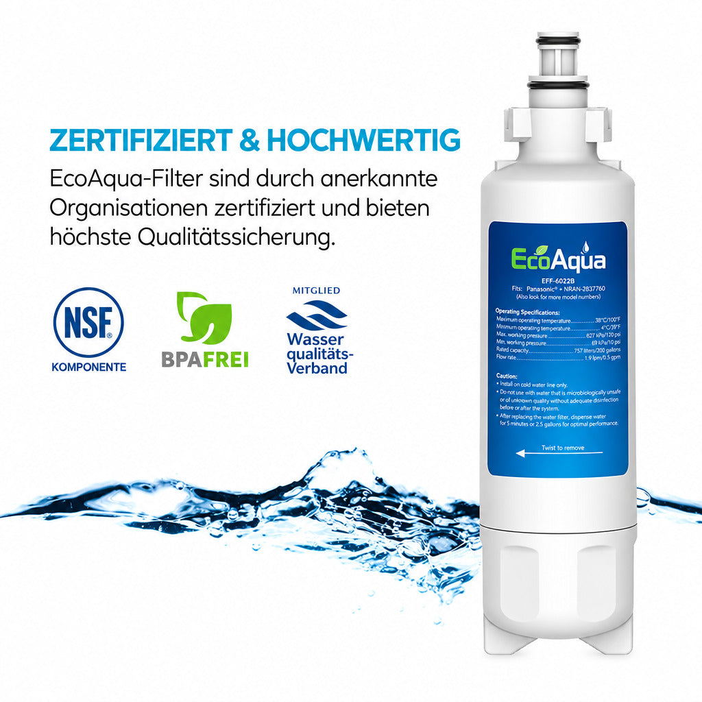 Wasserfilter für Grundig SBS Kühlschränke wie BEKO 4874960100 4394650100 5699983