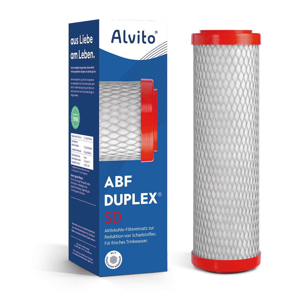 Auftischfilter HW-ATFS-02 aus Edelstahl mit Alvito Duplex SD Wasserfilter mit Hohlfaser Membran