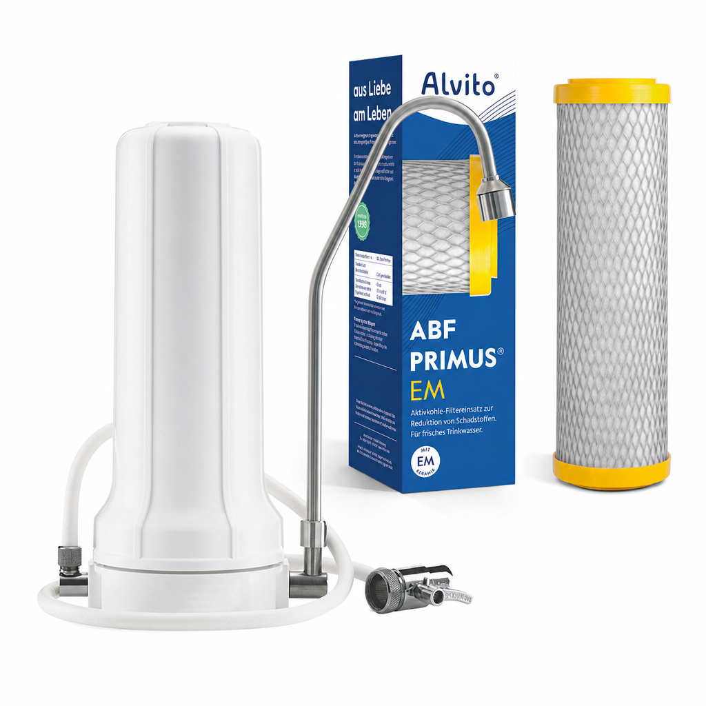 Alvito Auftischfilter Set Taste Pro | Auftischfilter AquaNevo Pro + Wasserfilter ABF Primus EM