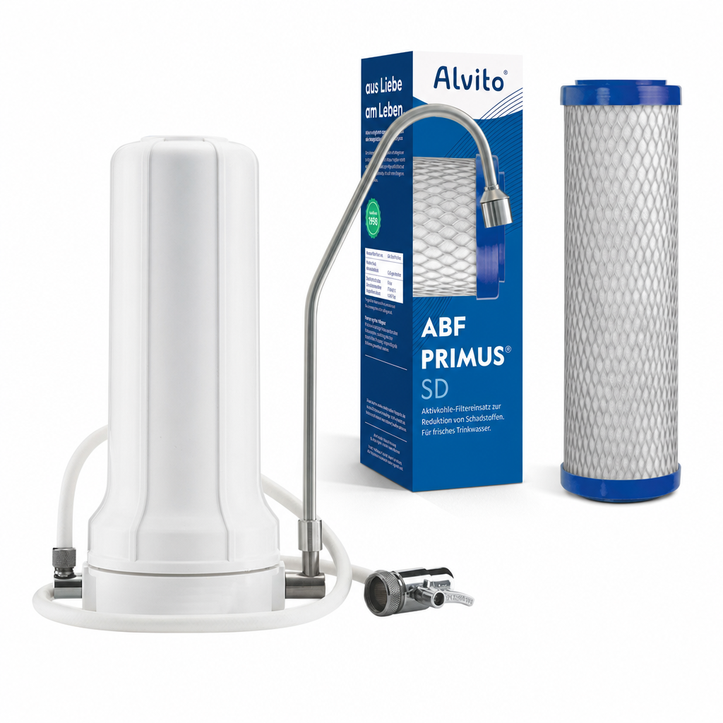 Alvito Auftischfilter Set Pure Pro | Auftischfilter Pro + Wasserfilter ABF Primus SD