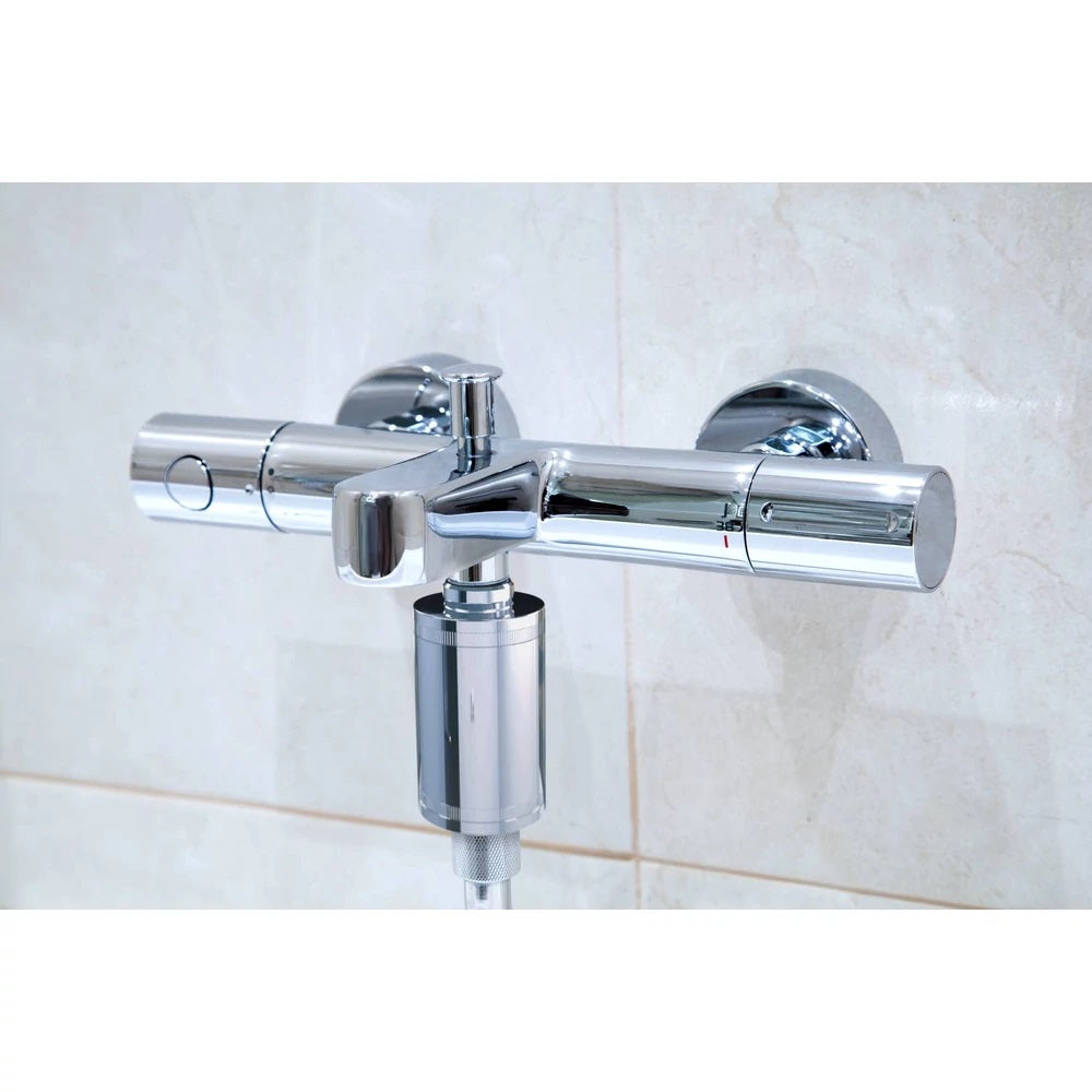 2 x Duschfilter SMART Chlor mit Messing-Chromgehäuse und Doppelfilter