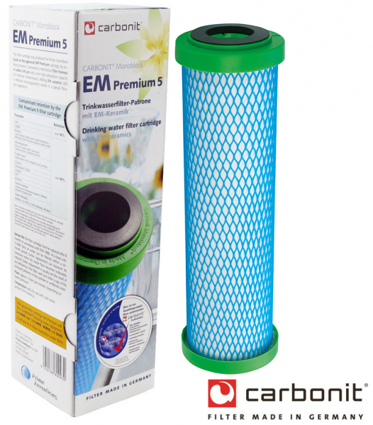 Auftischfilter HW-ATFS-02 aus Edelstahl mit Carbonit EM Premium 5 D Wasserfilter besserer Durchlauf