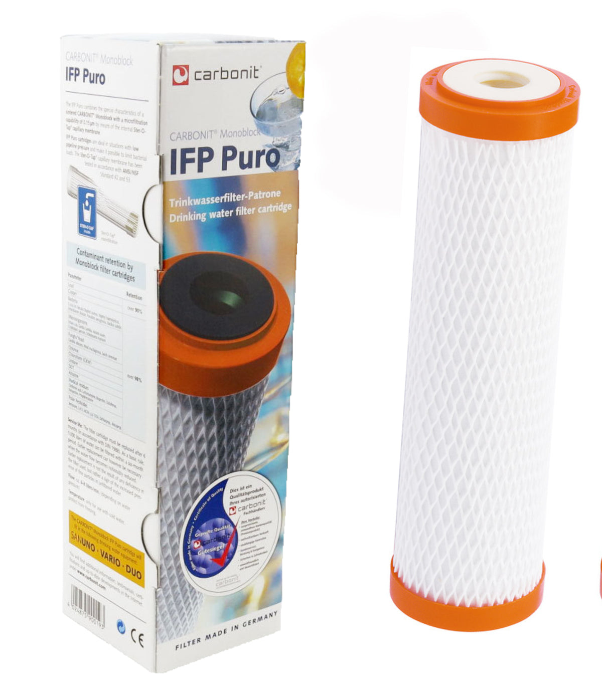 2 x Wasserfilter Carbonit IFP Puro für Sanuno Duo Vario Auftischfilter
