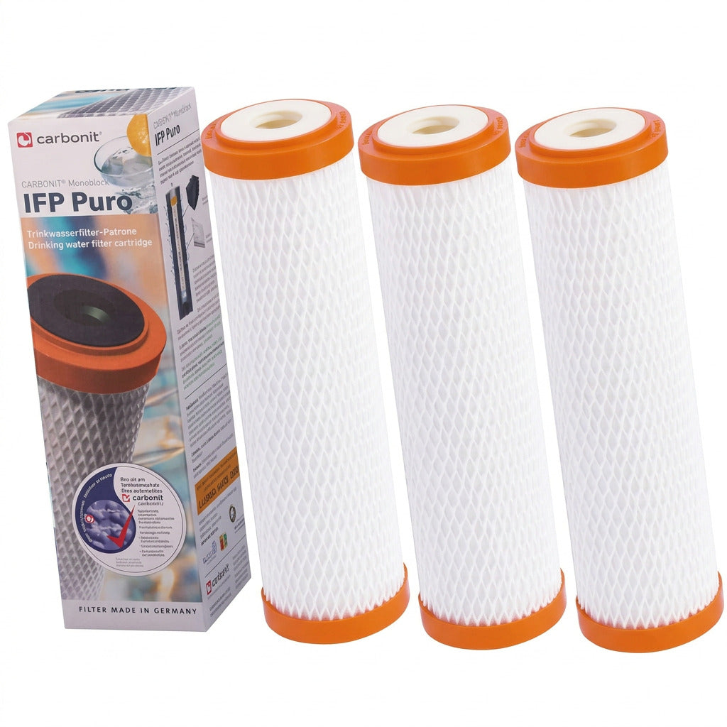 3 x Wasserfilter Carbonit IFP Puro für Sanuno Duo Vario Auftischfilter