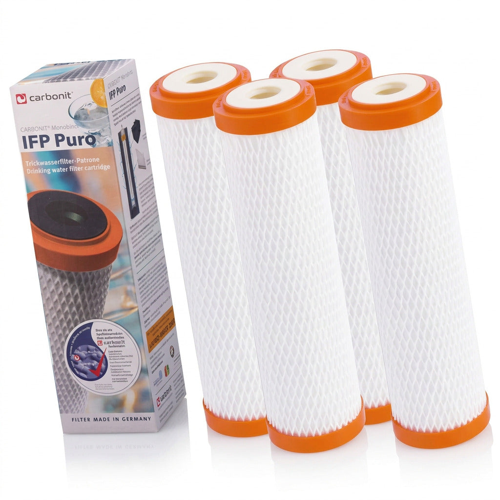 4 x Wasserfilter Carbonit IFP Puro für Sanuno Duo Vario Auftischfilter