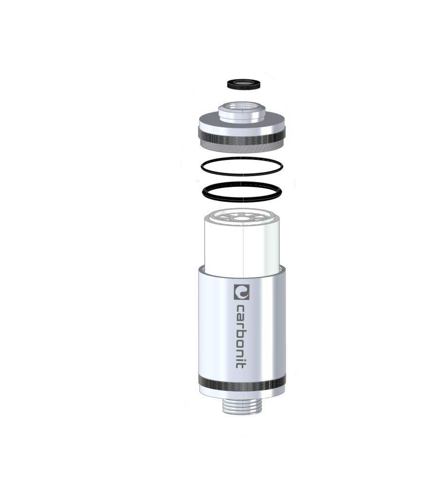 2 x Ersatzfilter für Carbonit Duschfilter gegen Legionellen Mikroorganismen Viren 0,02µ