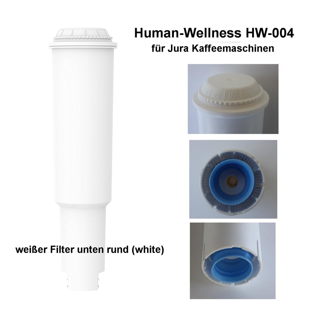 Neu: 6 x Wasserfilter HW-004 für Jura Impressa Kaffeevollautomat ersetzt white