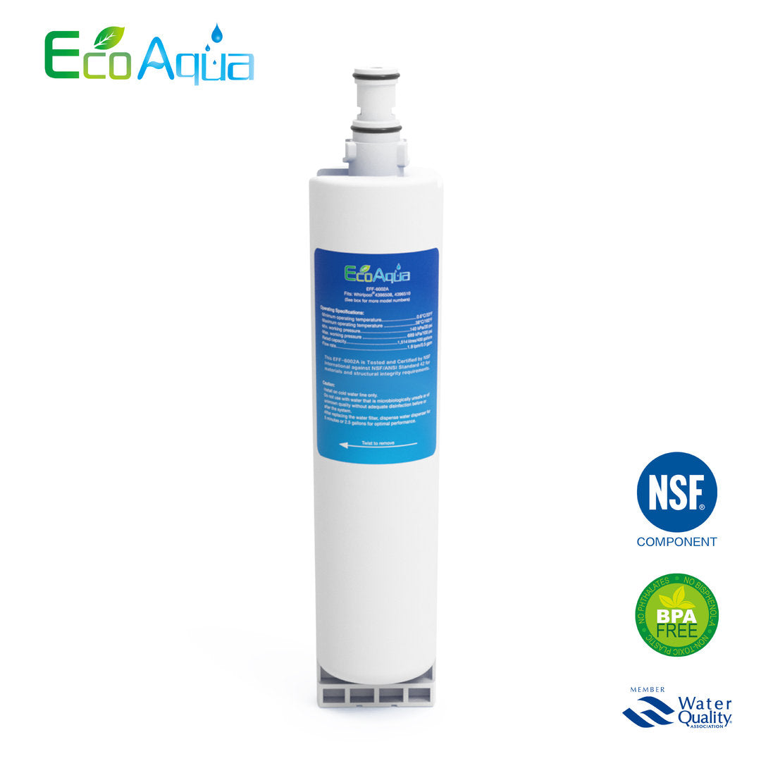 EcoAqua EFF-6002A Wasserfilter für Whirlpool Bauknecht SBS002 SBS003 481281729632