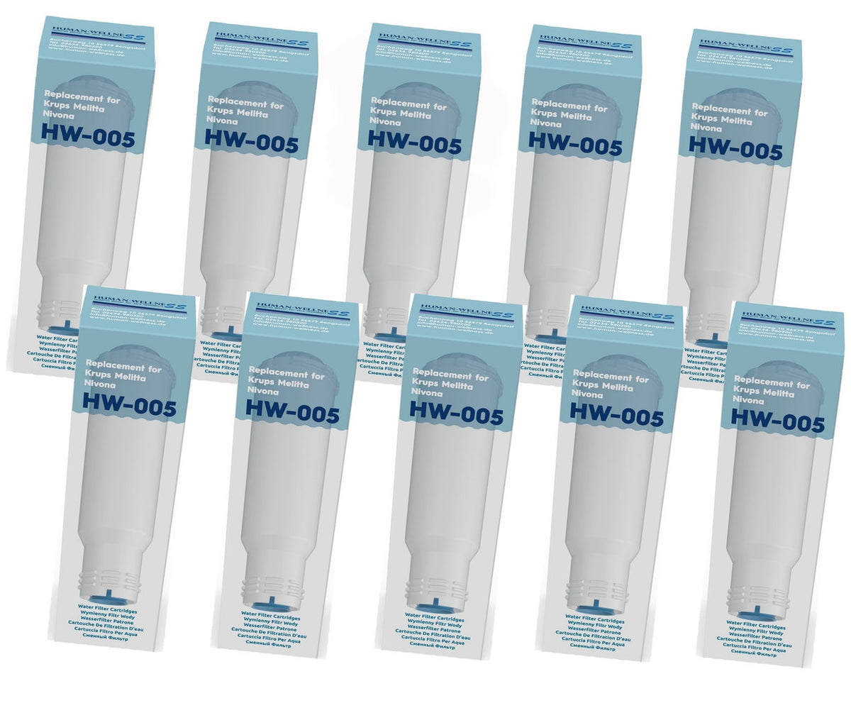 10 x Wasserfilter HW-005 Filterpatrone für Nivona Kaffeevollautomat Neuheit