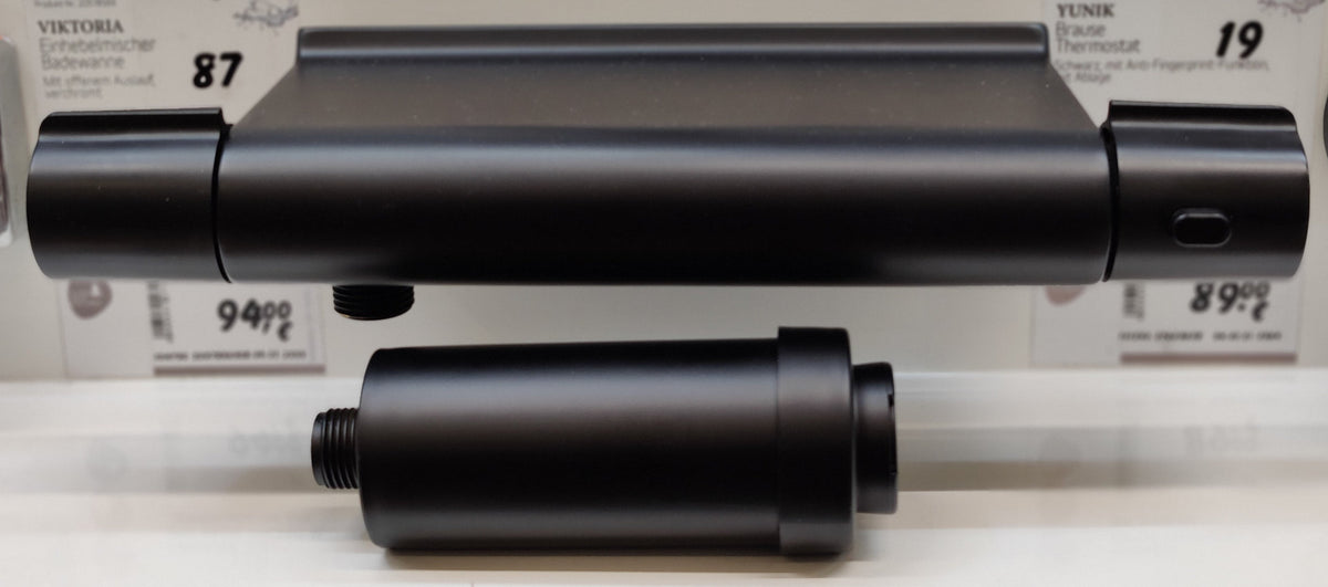 3 x Duschfilter FitAqua Antiscaling für Dusche gegen Chlor und Kalk - schwarz