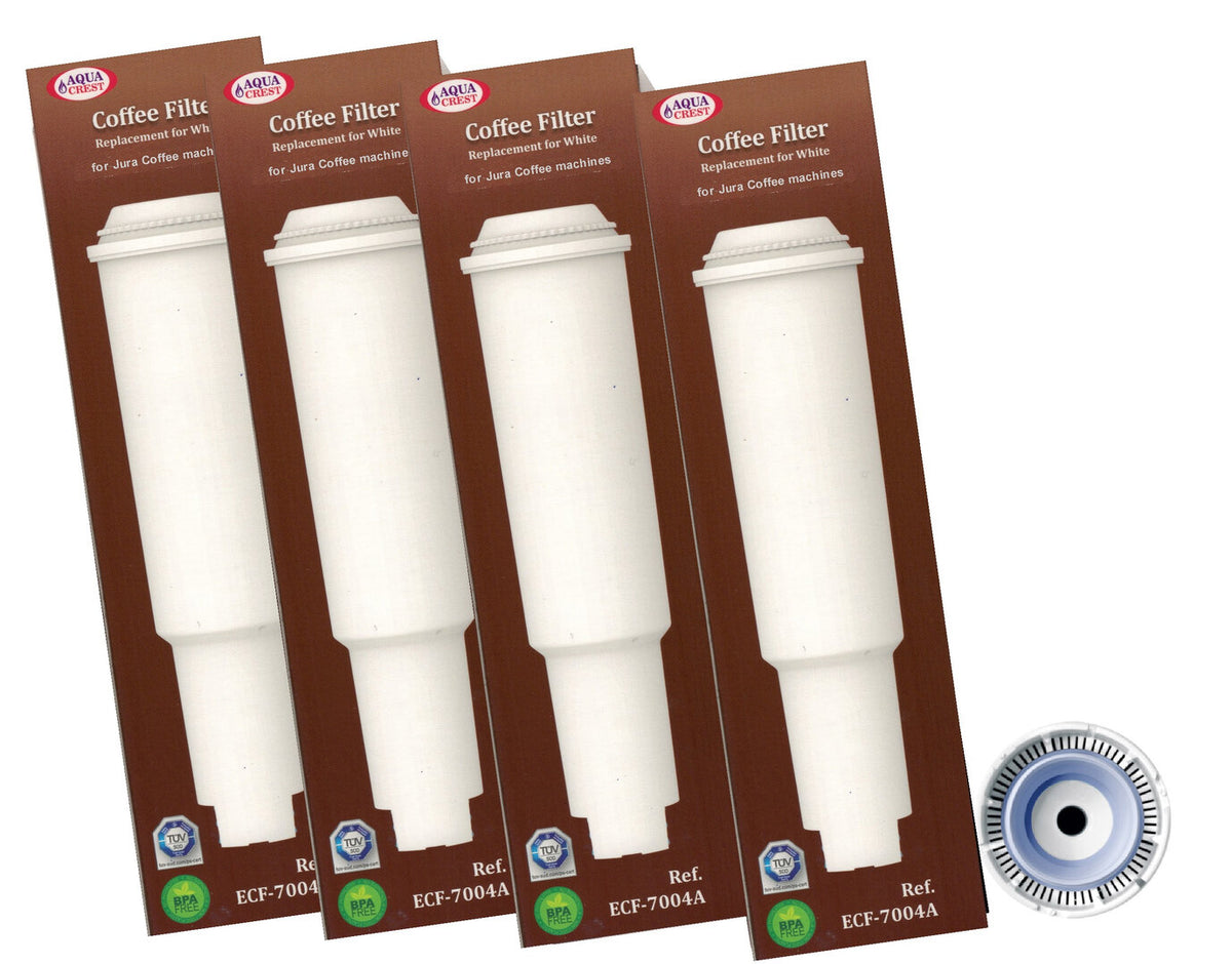 4 x Wasserfilter für Jura Impressa Kaffeevollautomat white ECF-7004A (AQK-04)