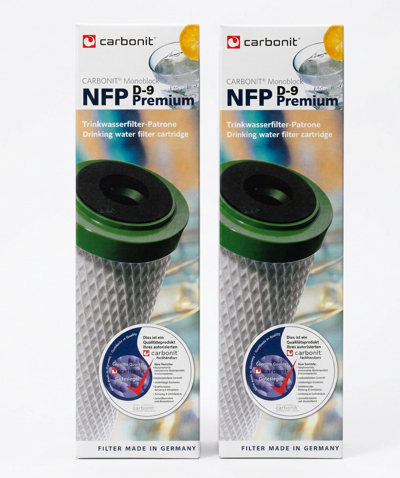 2 x Wasserfilter NFP D-9 Premium Carbonit für Sanuno Duo Vario hoher Durchfluss