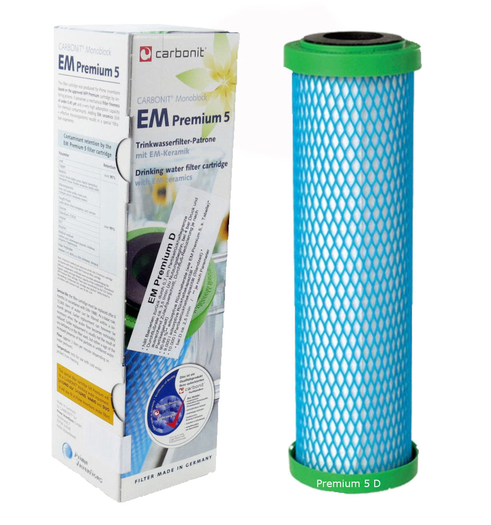 3 x Wasserfilter Carbonit EM Premium 5D - besserer Durchfluss
