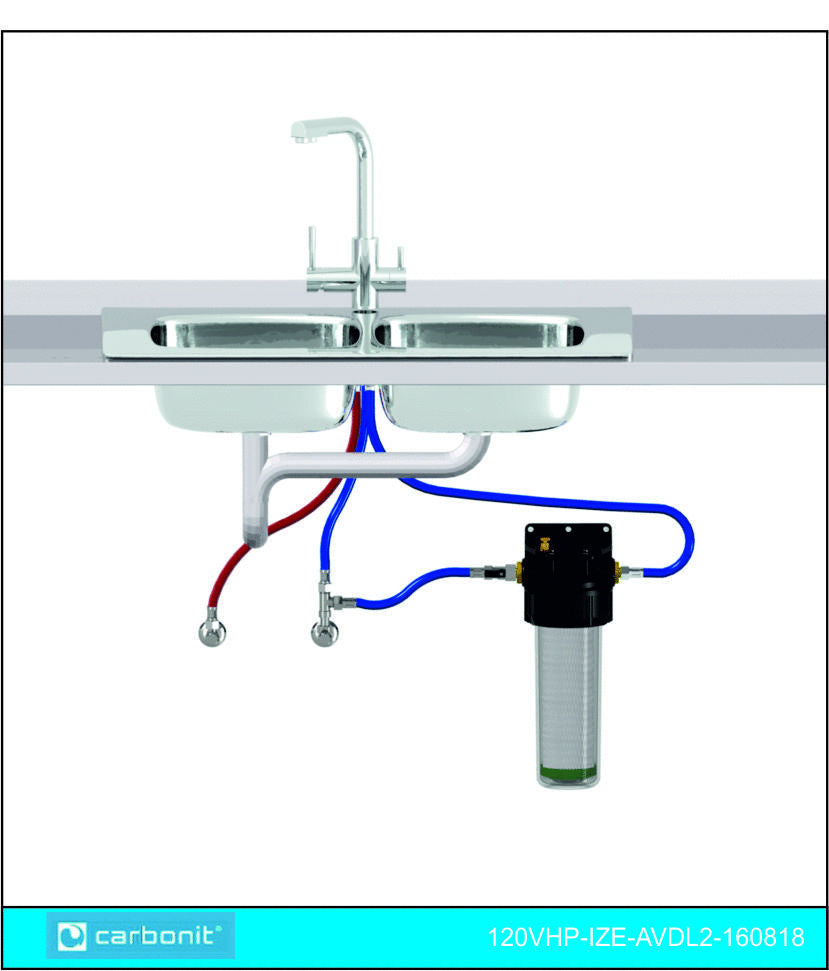 Untertischfilter Carbonit Vario-HP Küche komplett mit 1 x NFP Filter