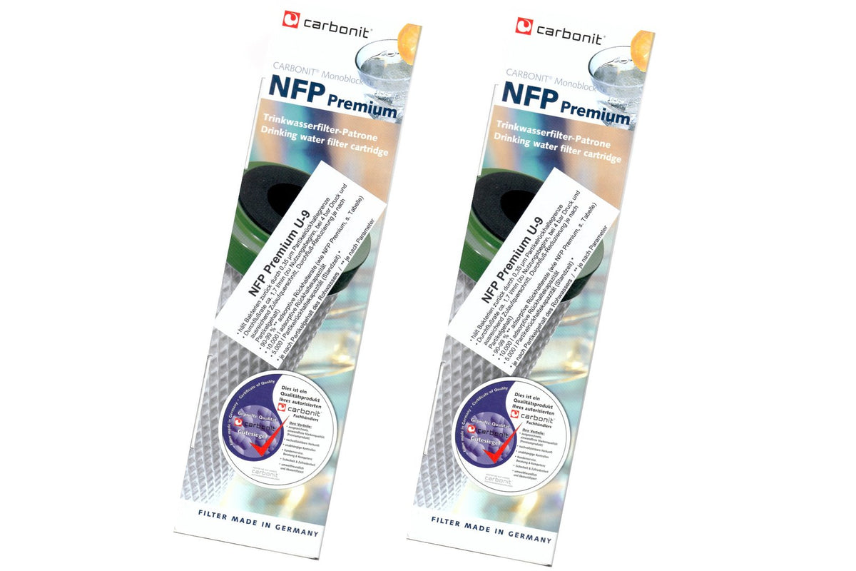 2 x Carbonit Sondermodell NFP Premium U9 Filterpatrone für Sanuno Neu