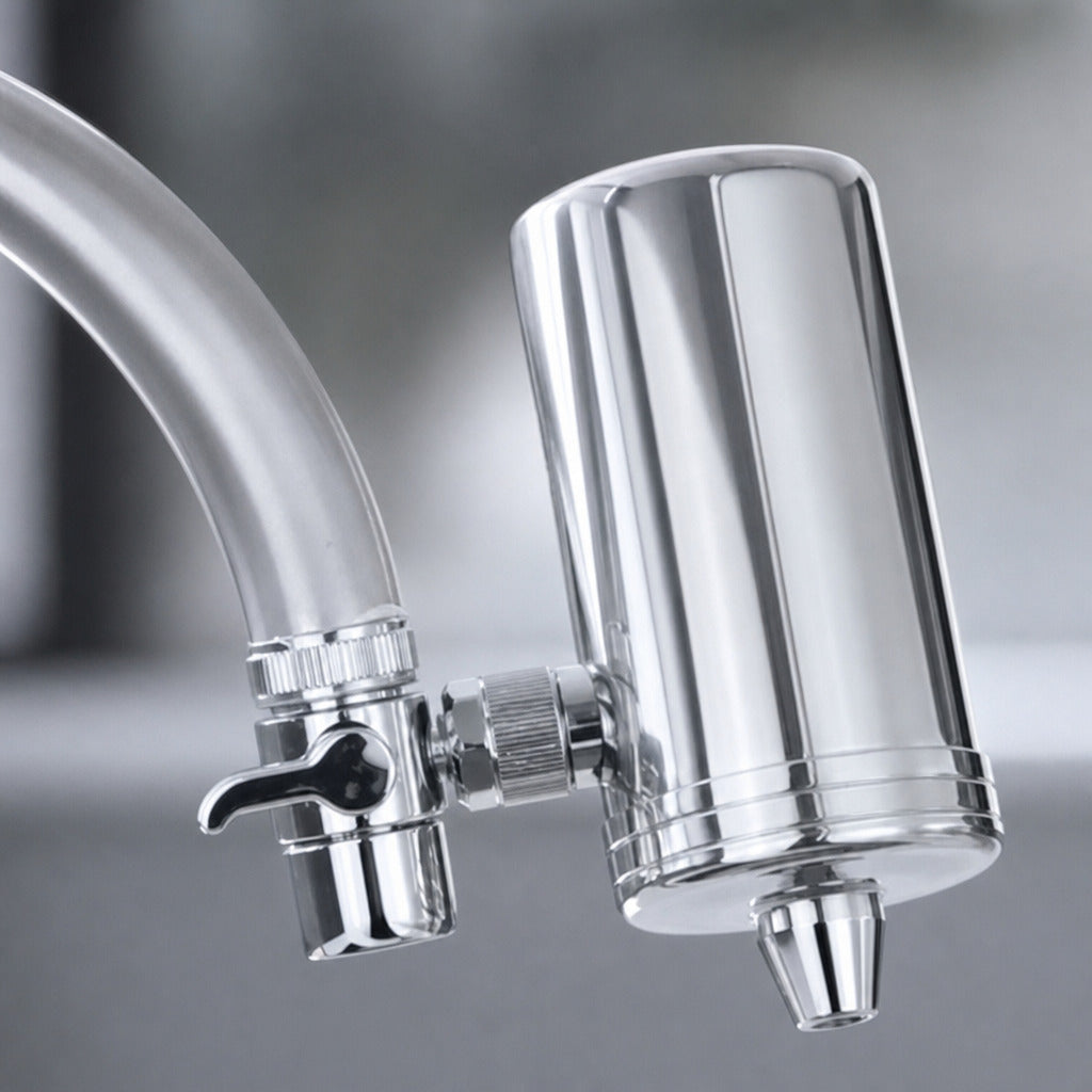 Wasserhahn Wasserfilter Economy Direkt am Hahn Edelstahl