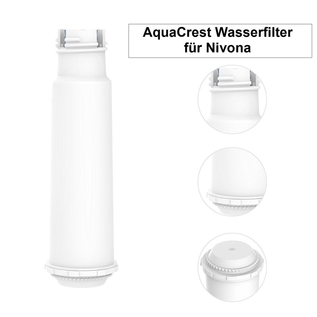 4 x Filterpatrone Aquacrest für Nivona Kaffeevollautomat kompatibel mit NIRF700 Cafe Romatica