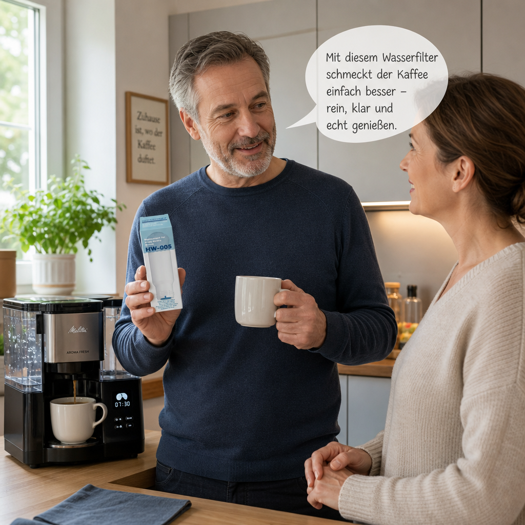 4 x Wasserfilter HW-005 Filterpatrone für Melitta Kaffeevollautomat + 10 Tabs Neuheit