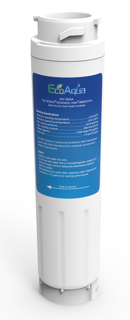 EcoAqua Wasserfilter EFF-6025A ersetzt Ultra Clarity Bosch Neff 644845 641425 9000 077095 740560