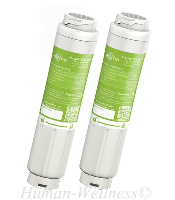 2 x SBH-Ultra Wasserfilter für Bosch Neff Siemens ersetzt Ultra Clarity Neuheit UV-steril