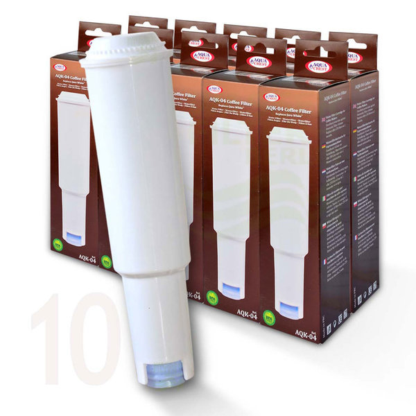 10 x Wasserfilter AQK-04 für Jura Impressa Kaffeevollautomat white