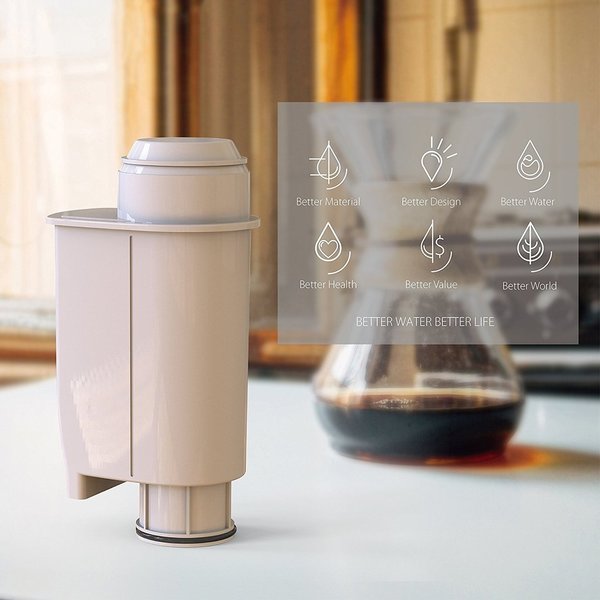8 x Filterpatrone AQK-02 ersetzt Brita Intenza+ für Bosch Philips Saeco Gaggia Kaffeemaschinen