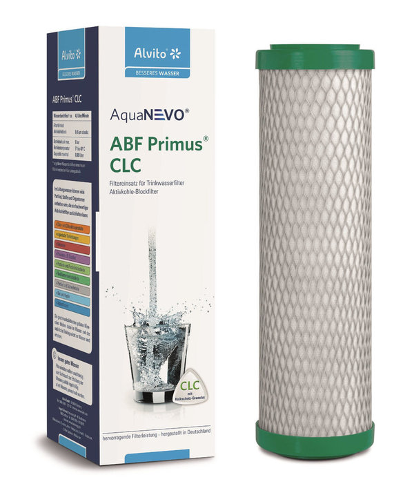 Alvito Wasserfilter ABF Primus CLC - Aktivkohle Blockfilter mit Kalkschutz