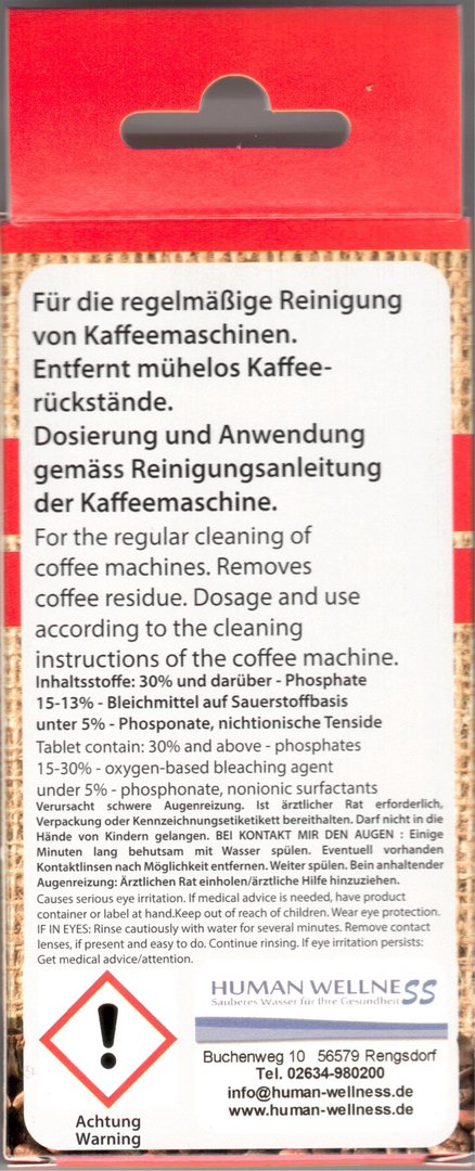 Reinigungstabletten für Kaffeevollautomaten Kaffeemaschinen Espresso Tabs