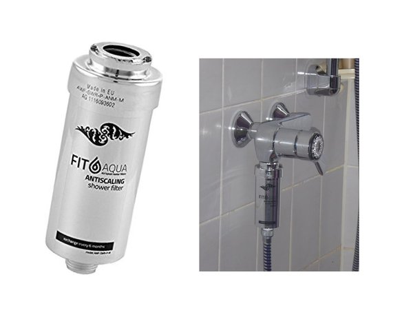 Duschfilter FitAqua Antiscaling Wasserfilter für Dusche gegen Chlor und Kalk