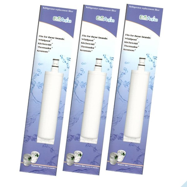 3 x EcoAqua EFF-6002A Wasserfilter für Whirlpool Bauknecht SBS002 SBS003 481281729632
