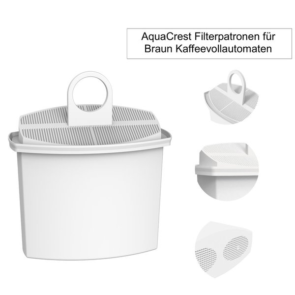 6 x Filterpatrone AQK12 für Braun Aromaselect Aroma Passion Aroma deLuxe Sommelier Impression