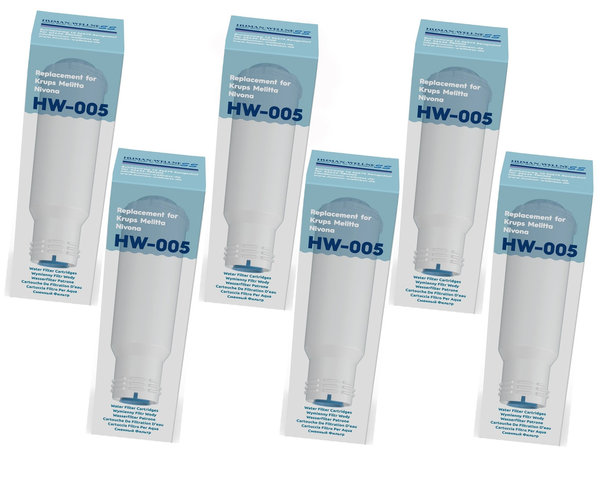 6 x Wasserfilter HW-005 Filterpatrone für Nivona Kaffeevollautomat Neuheit